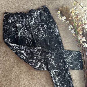 Michael Kors Marble Harem Pants with Pleated Pockets
